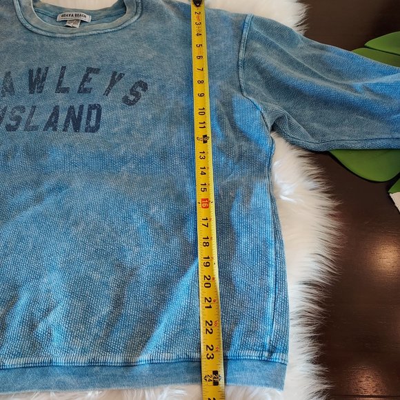 Guava Beach Resortwear: 100% Cotton Waffle Sweatshirt : Size L - Picture 5 of 7